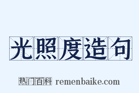 光照度造句是什么意思的图片